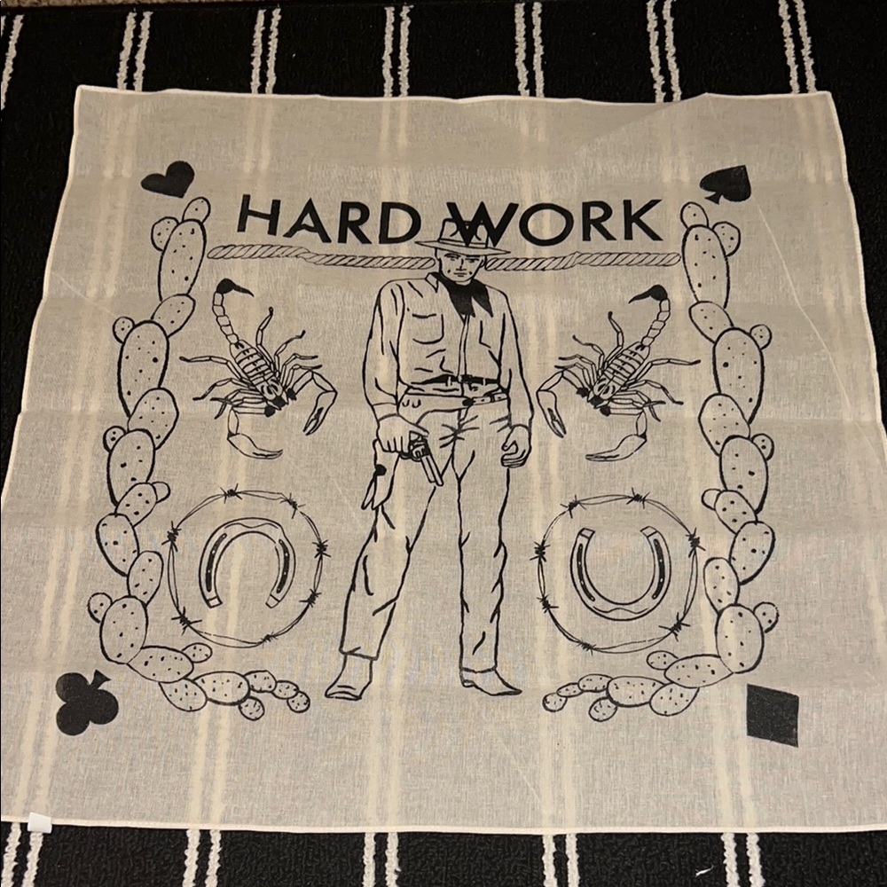 Hard Work Cowboy Western Bandana